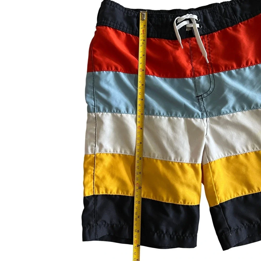 Gymboree Swim Trunks Size 7 Multicolor Excellent Colorblock Crab Nautical Boys